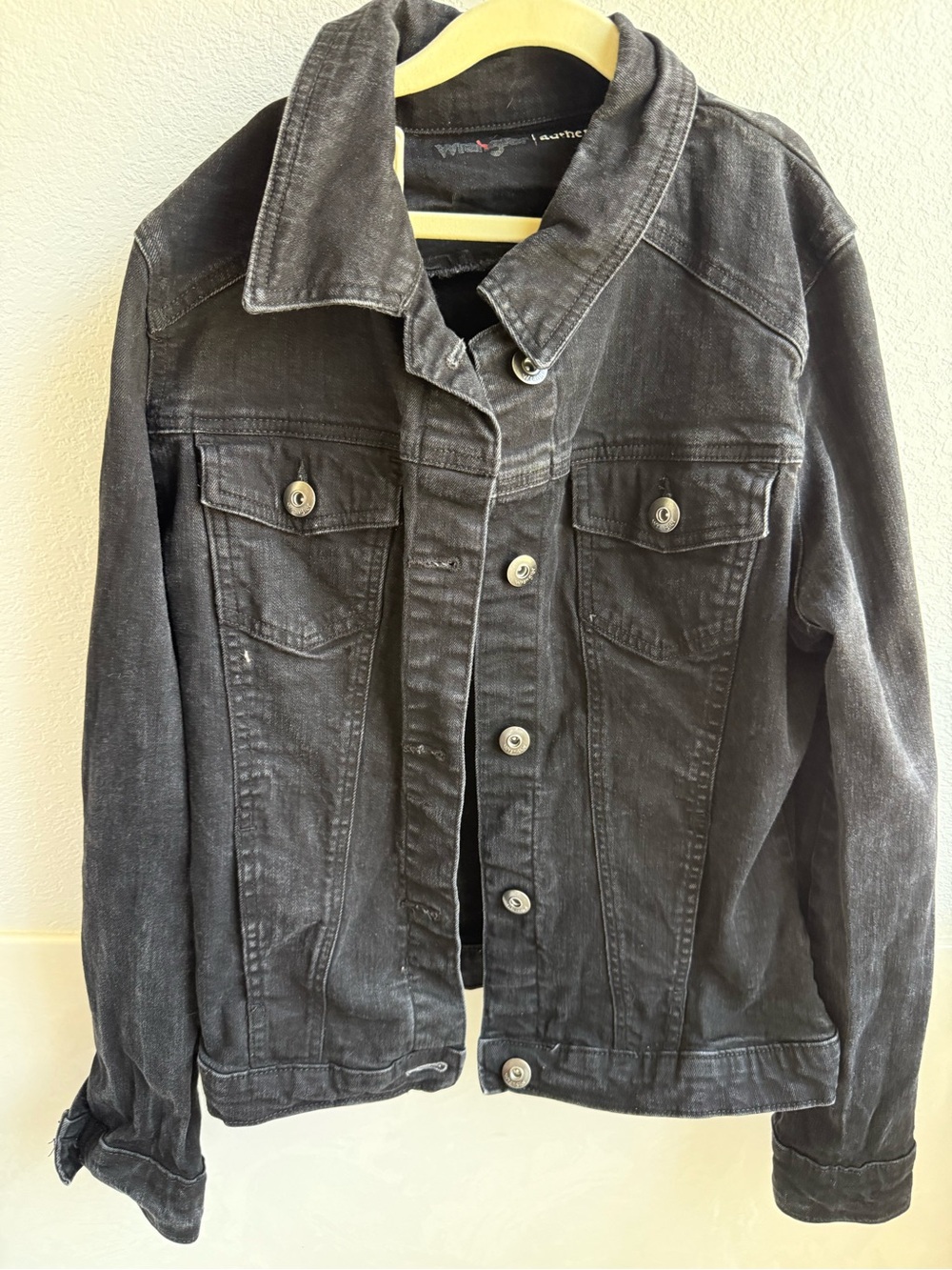 Wrangler Black Washed Denim Jacket